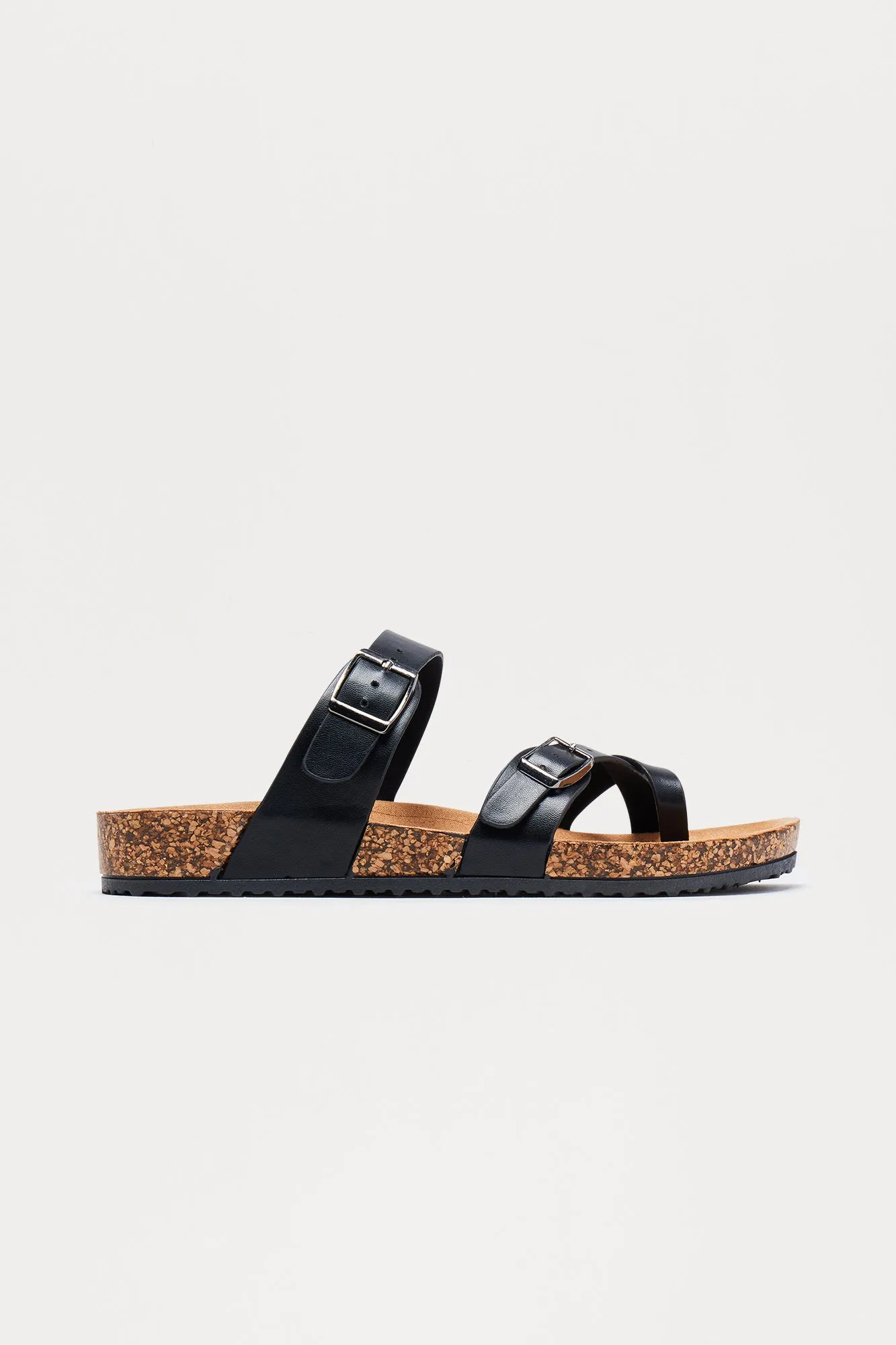 Aldrin Buckle Sandals - Black