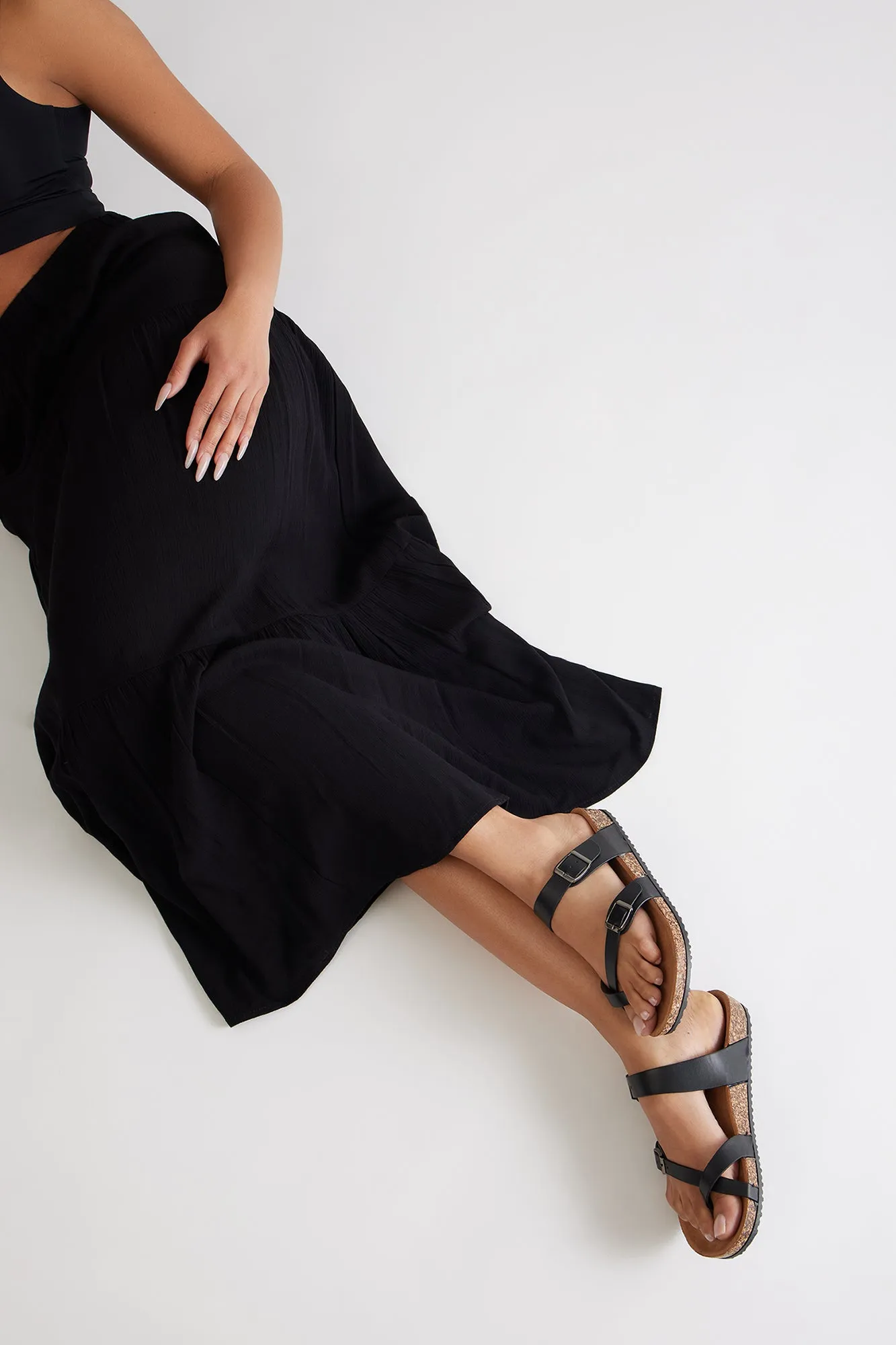 Aldrin Buckle Sandals - Black