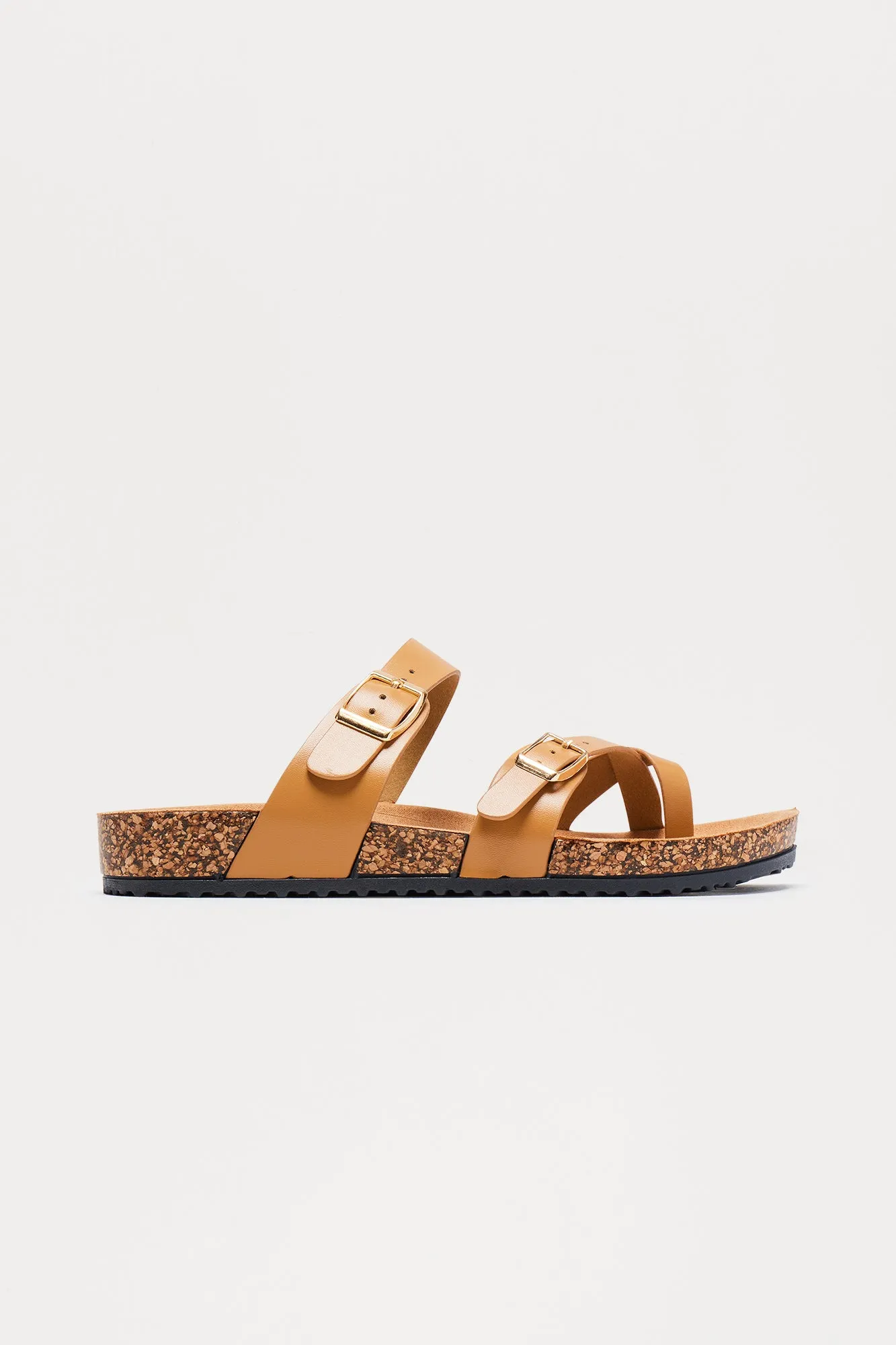 Aldrin Buckle Sandals - Tan