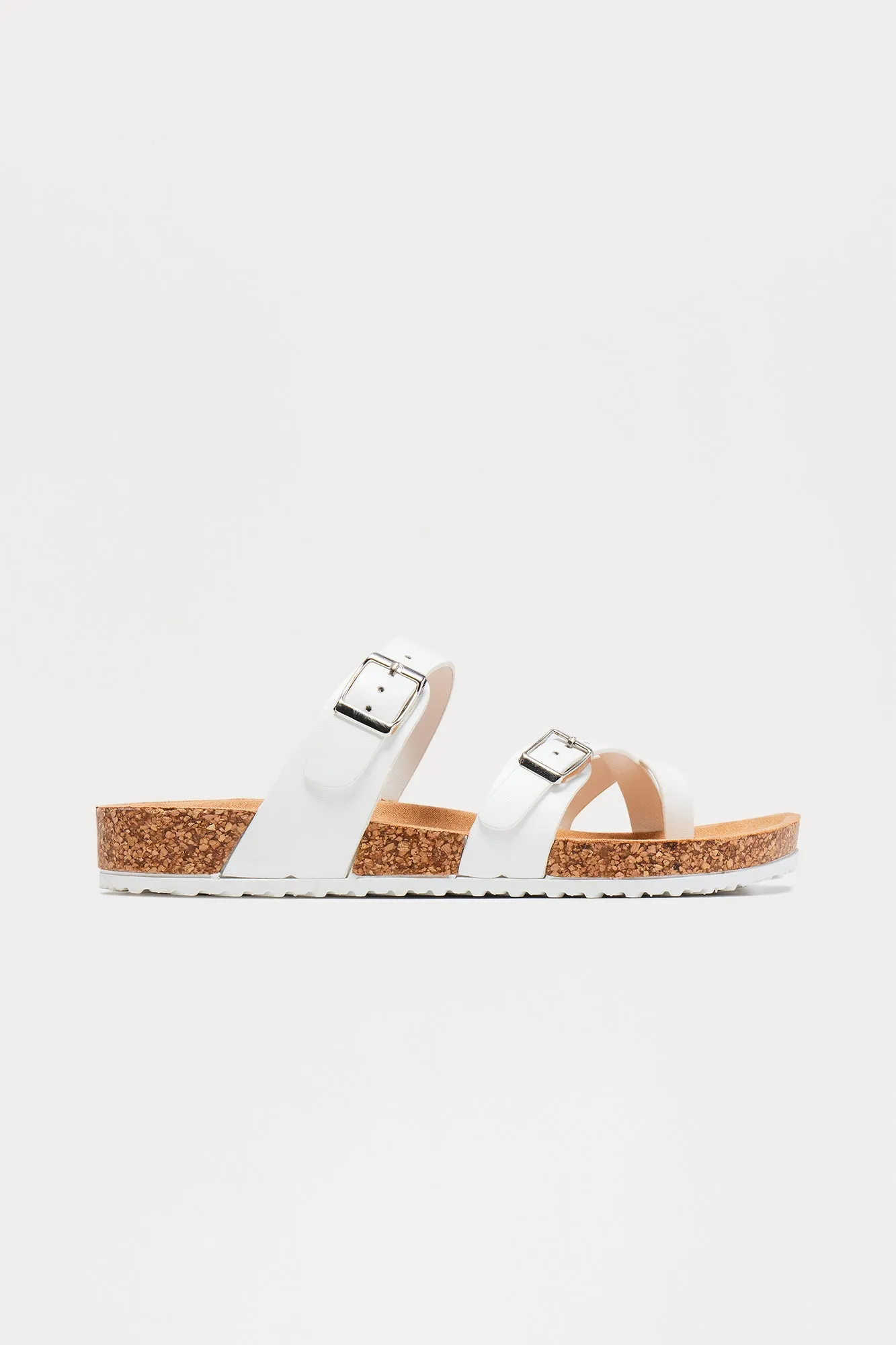 Aldrin Buckle Sandals - White