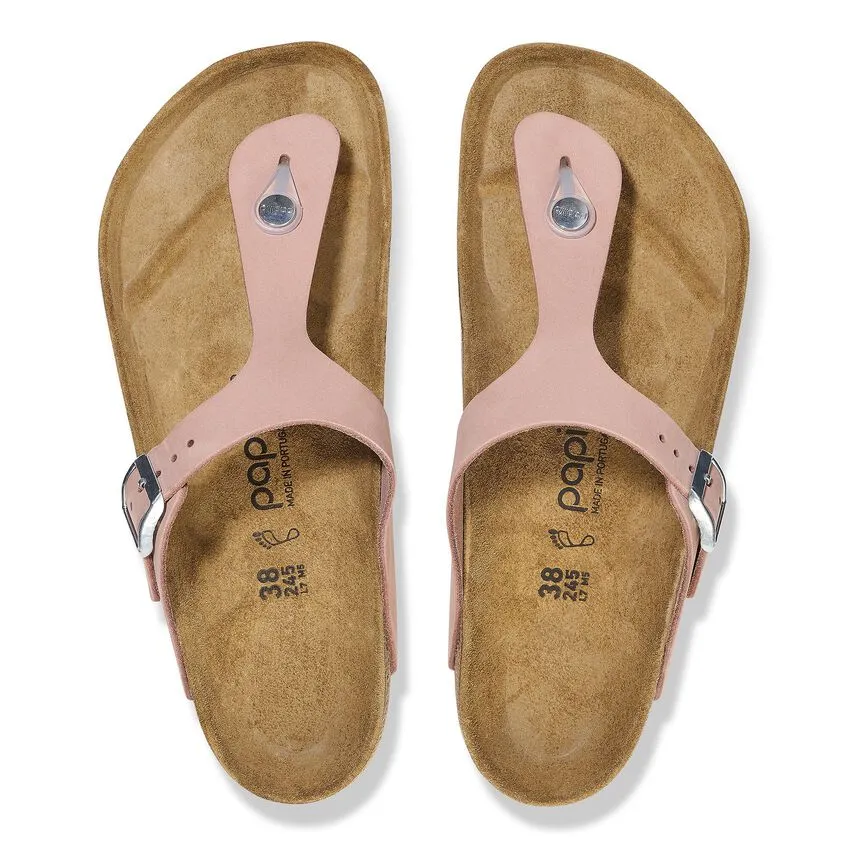 BIRKENSTOCK Women's Gizeh PAP Flex Platform Nubuck Leather (Soft Pink)