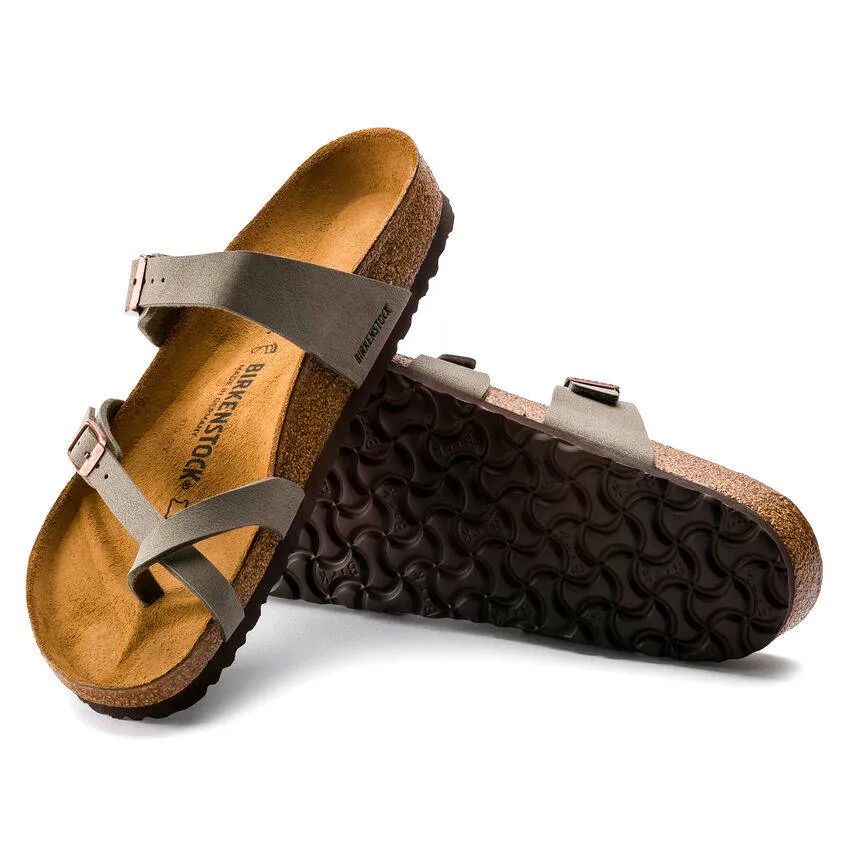 Birkenstock Womens Mayari Birkibuc Stone