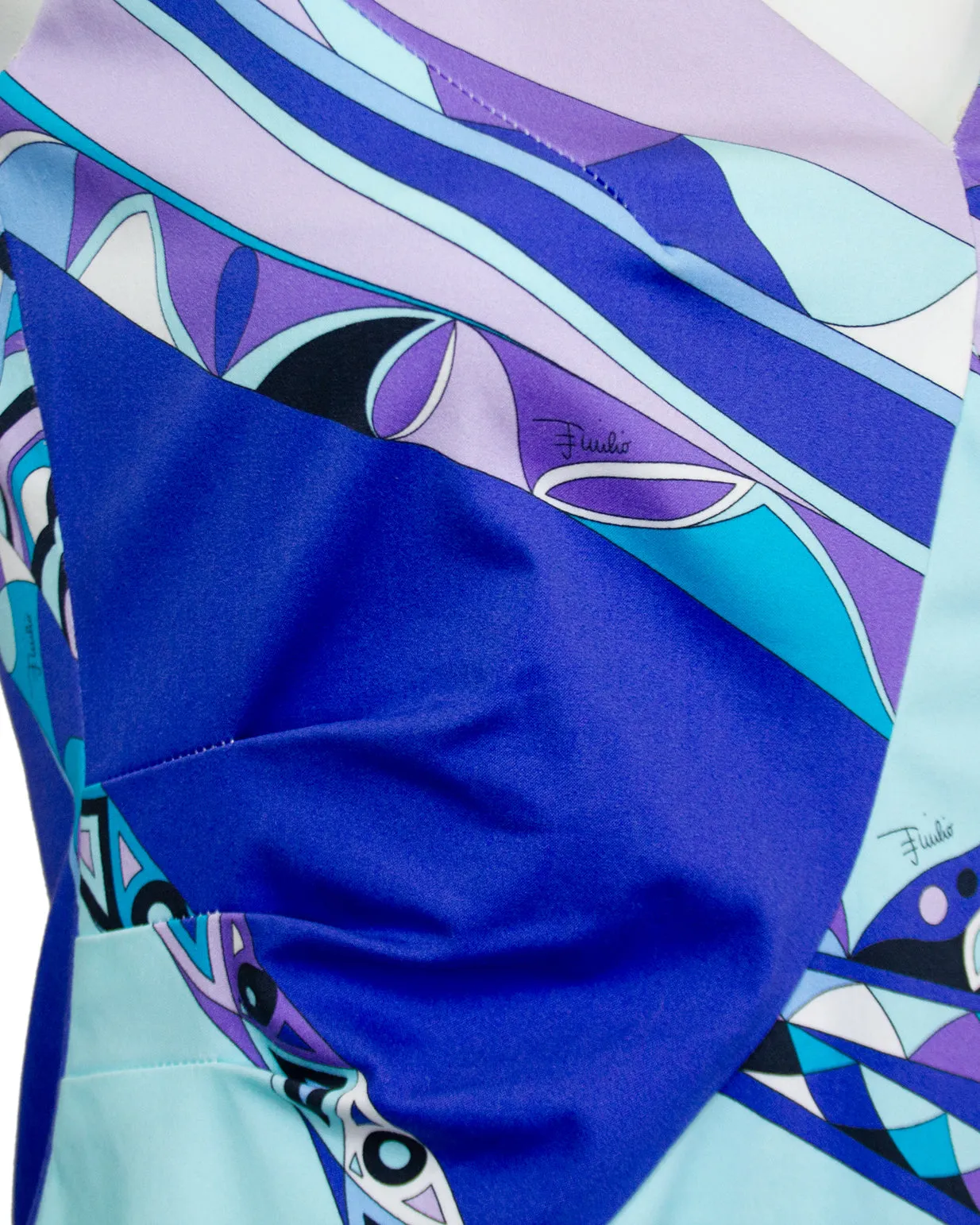 Blue and Purple Tone Cotton Dress