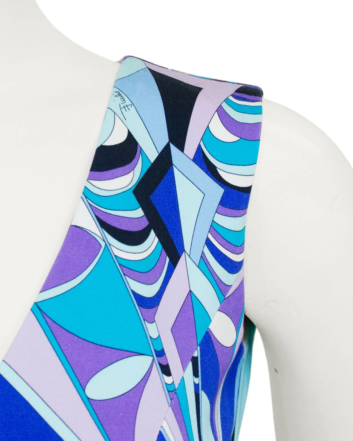 Blue and Purple Tone Cotton Dress