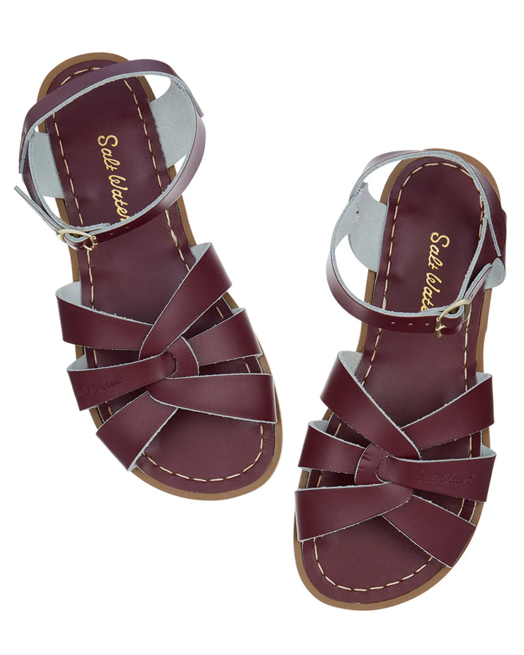 Claret Leather Sandals