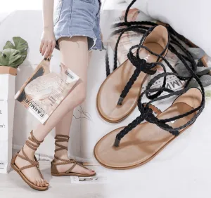 Cross strap sandals