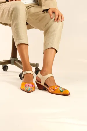 HEELED WESTERN MULES SANDALS SINDA