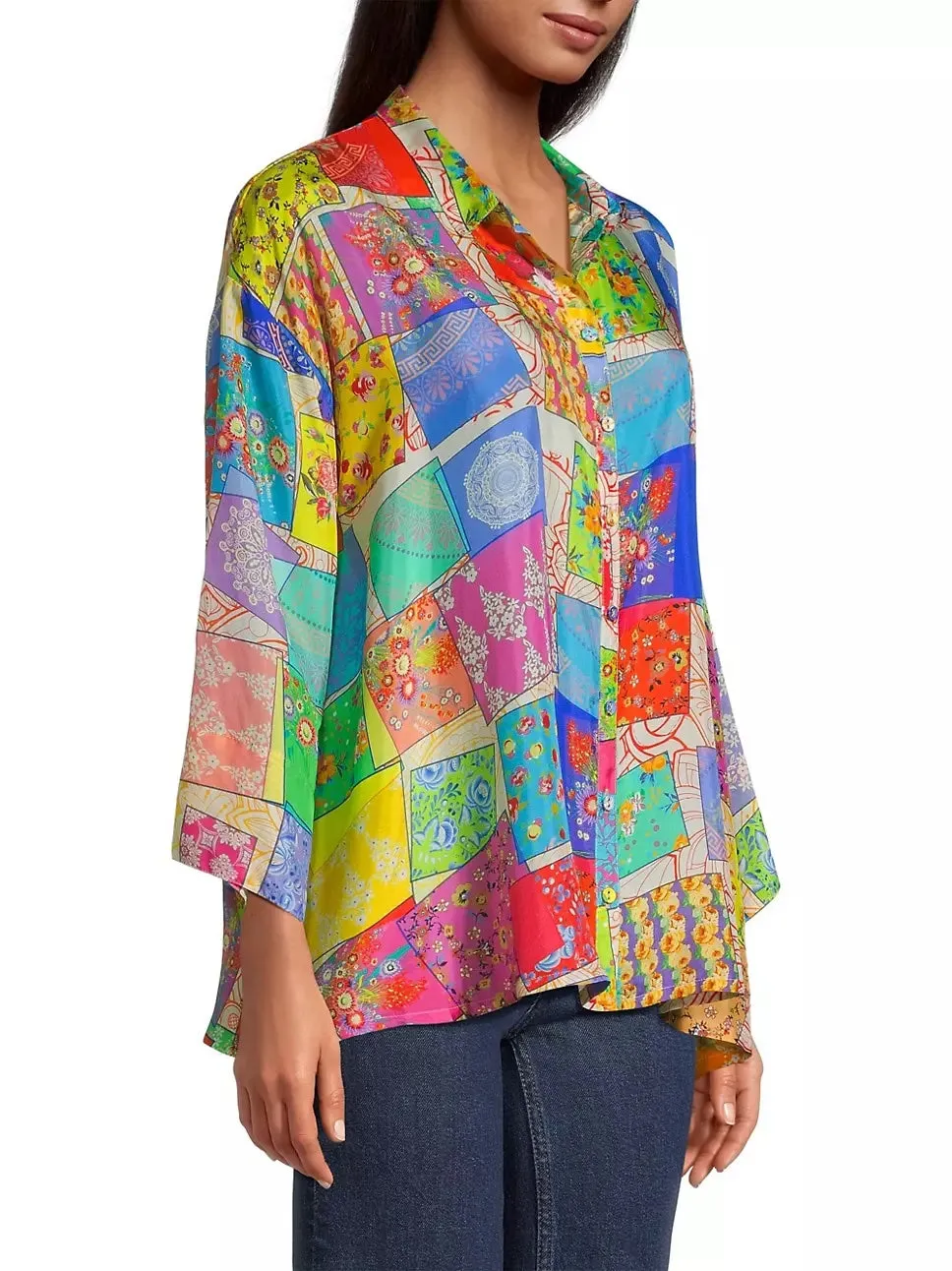 Johnny Was Multee Button Up Blouse