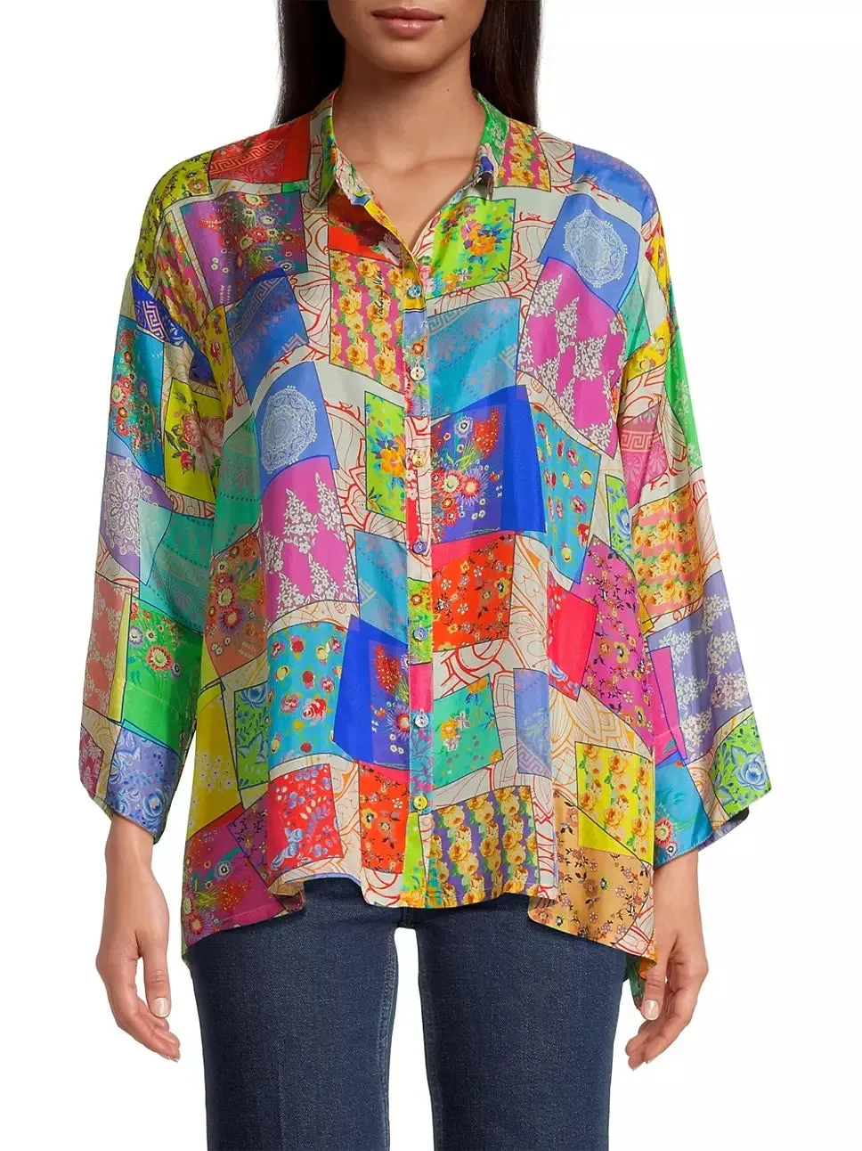 Johnny Was Multee Button Up Blouse