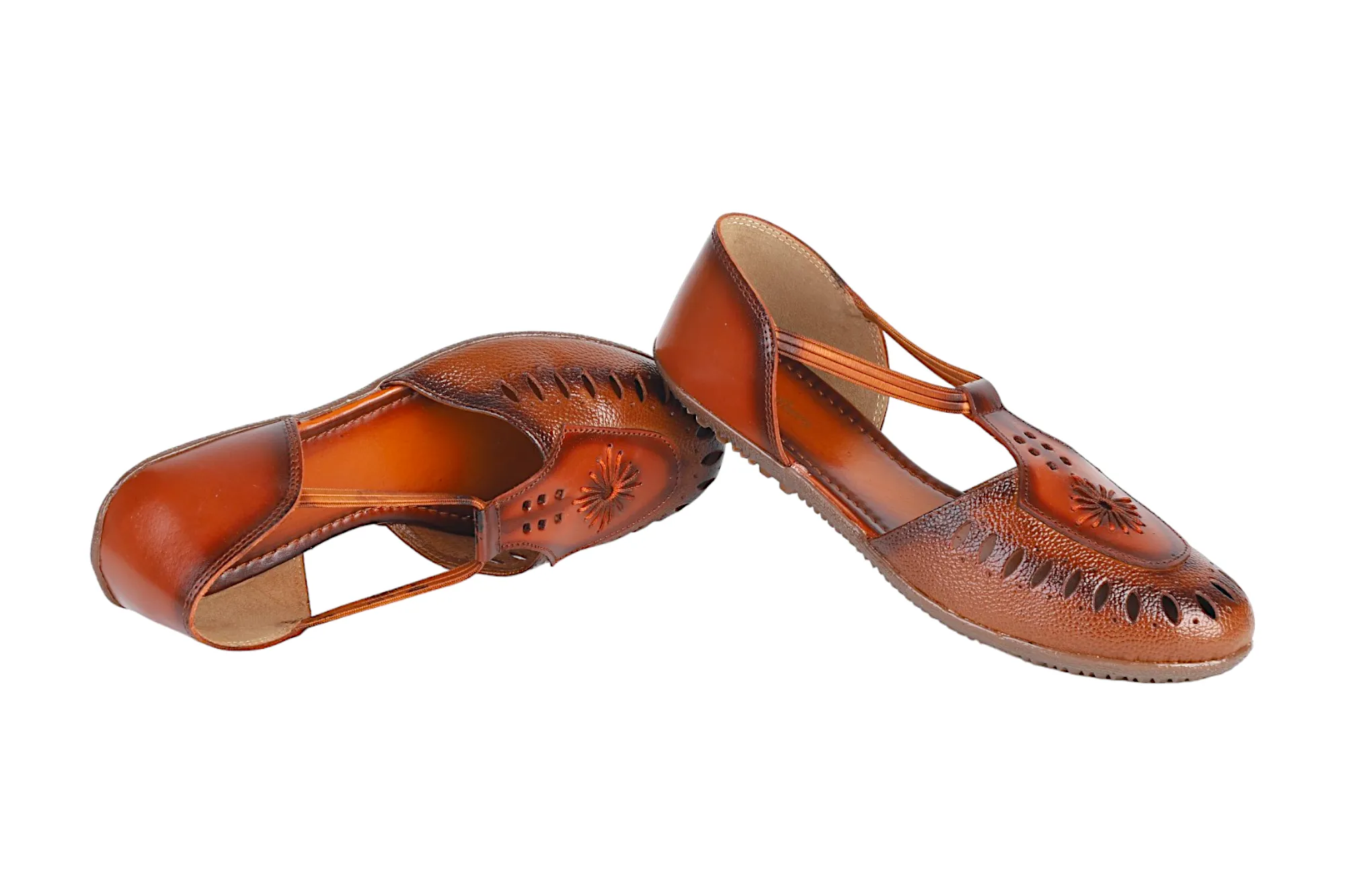 LADIES FLAT LEATHER SANDAL 996064