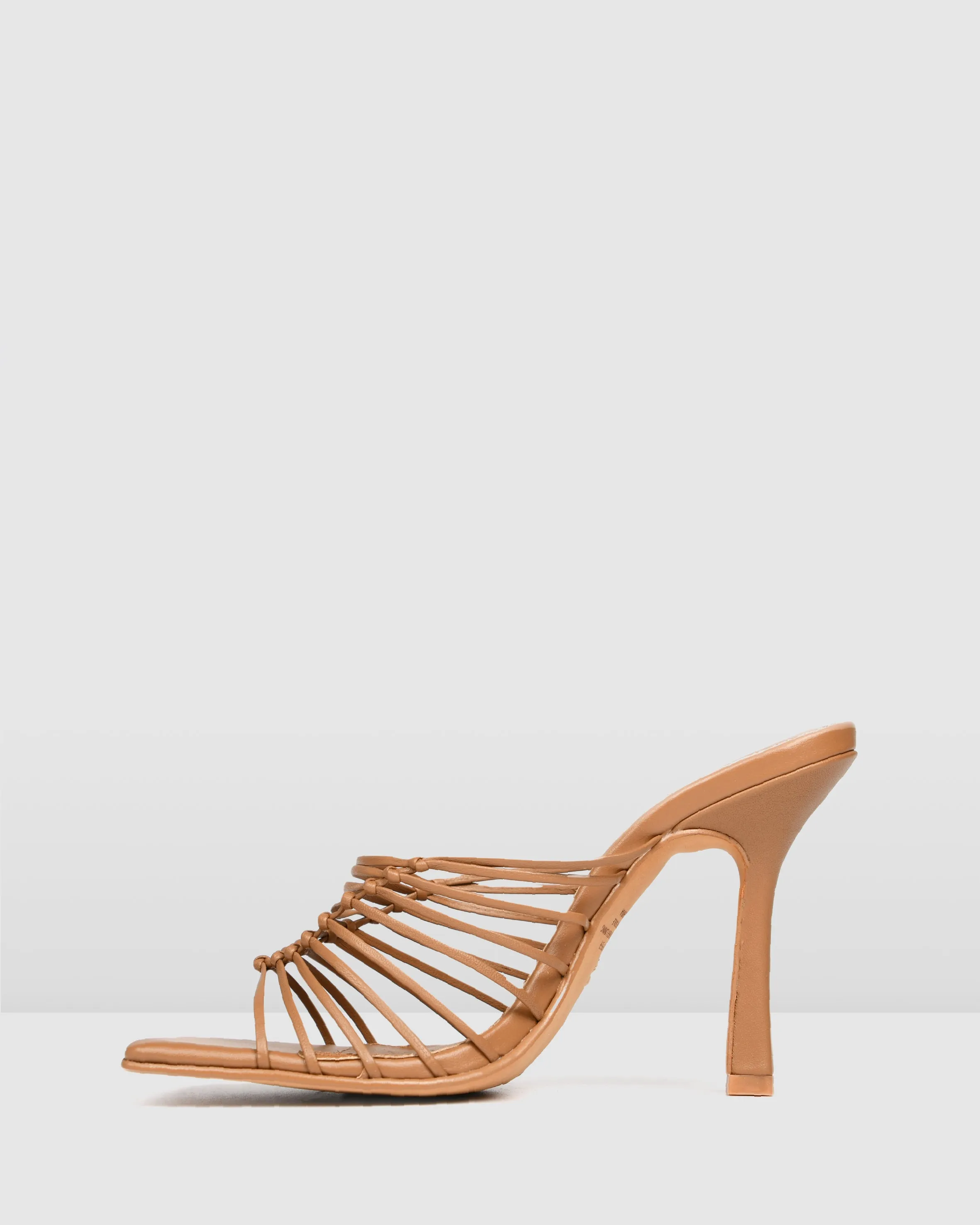 LYNDEN HIGH HEEL SANDALS TAN LEATHER