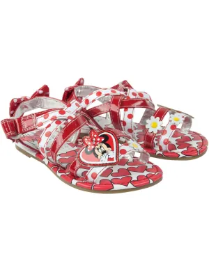 Minnie Mouse Love Hearts Girl's Emilia Sandals