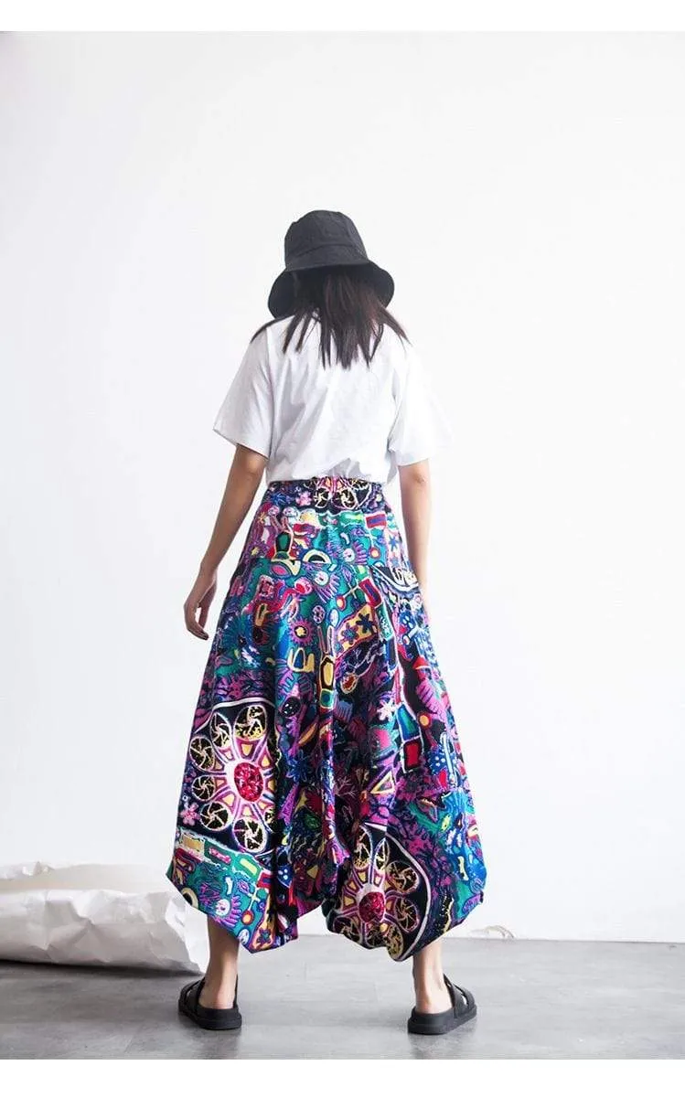 Psychedelic Art Printed Harem Pants
