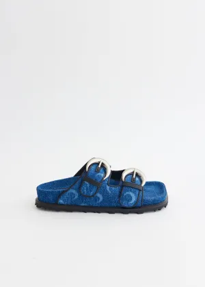 Regenerated Deadstock Denim Ground Sandals