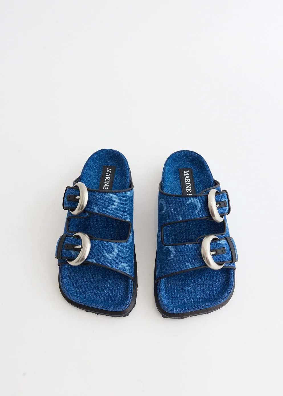 Regenerated Deadstock Denim Ground Sandals