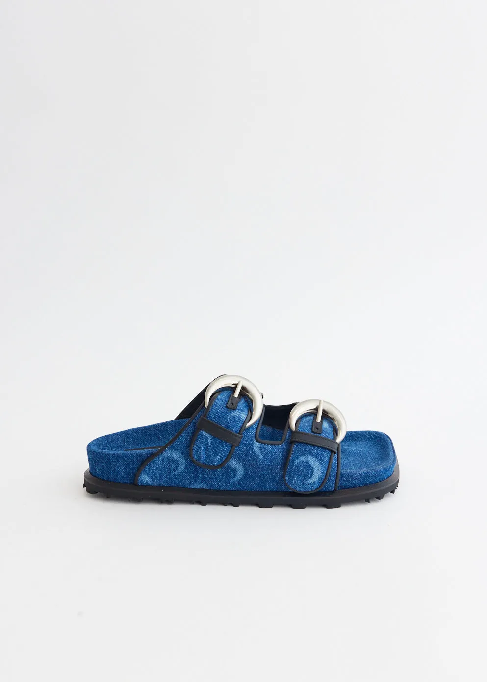 Regenerated Deadstock Denim Ground Sandals