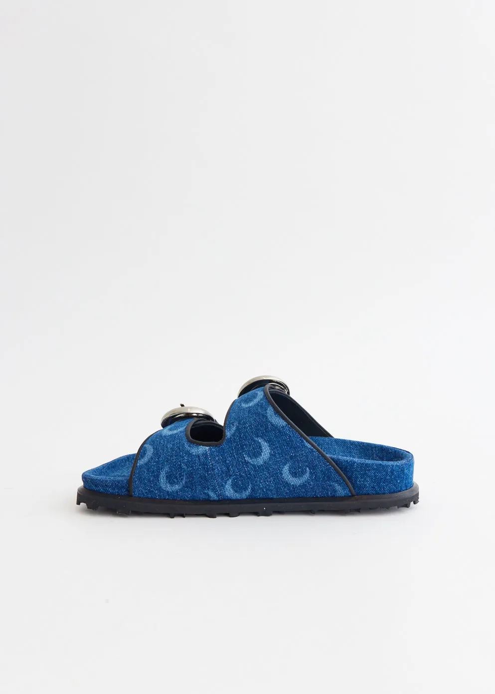 Regenerated Deadstock Denim Ground Sandals