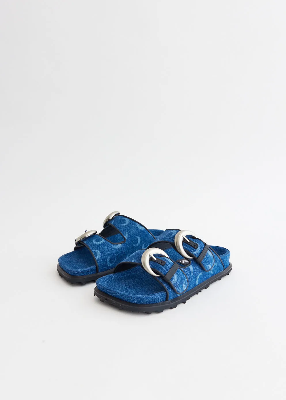 Regenerated Deadstock Denim Ground Sandals