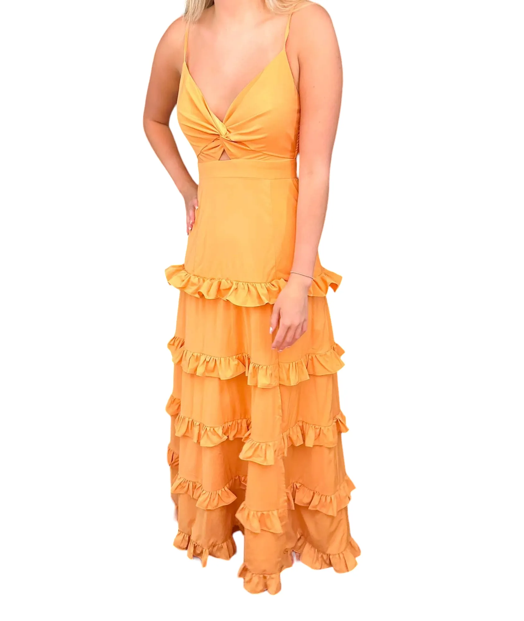 Ruffled Elegance Maxi Dress