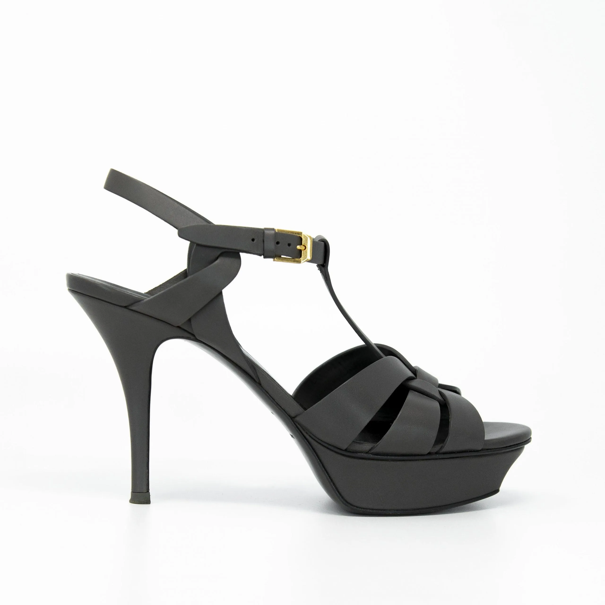 Saint Laurent Grey Tribute Sandals 39