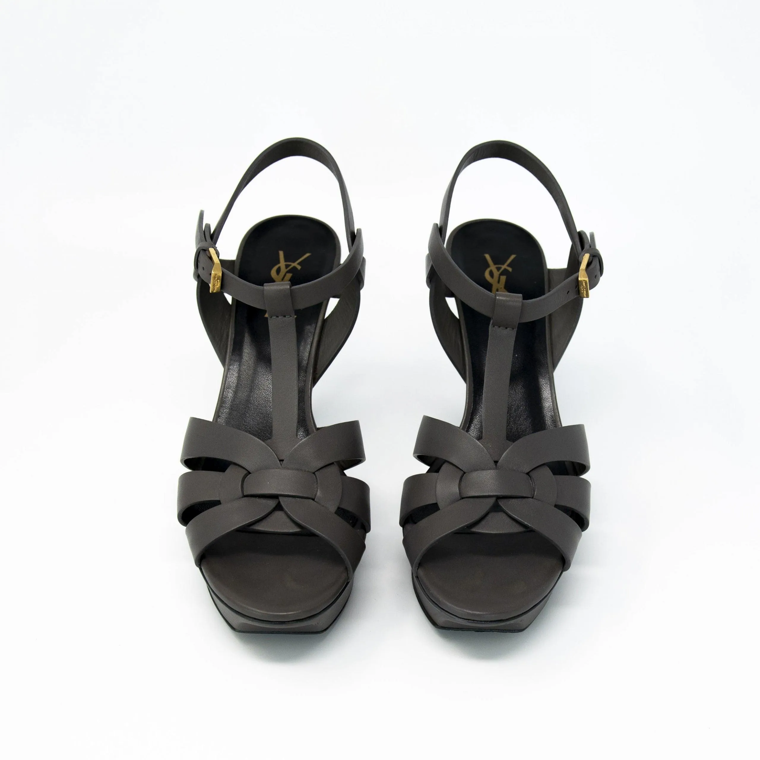 Saint Laurent Grey Tribute Sandals 39