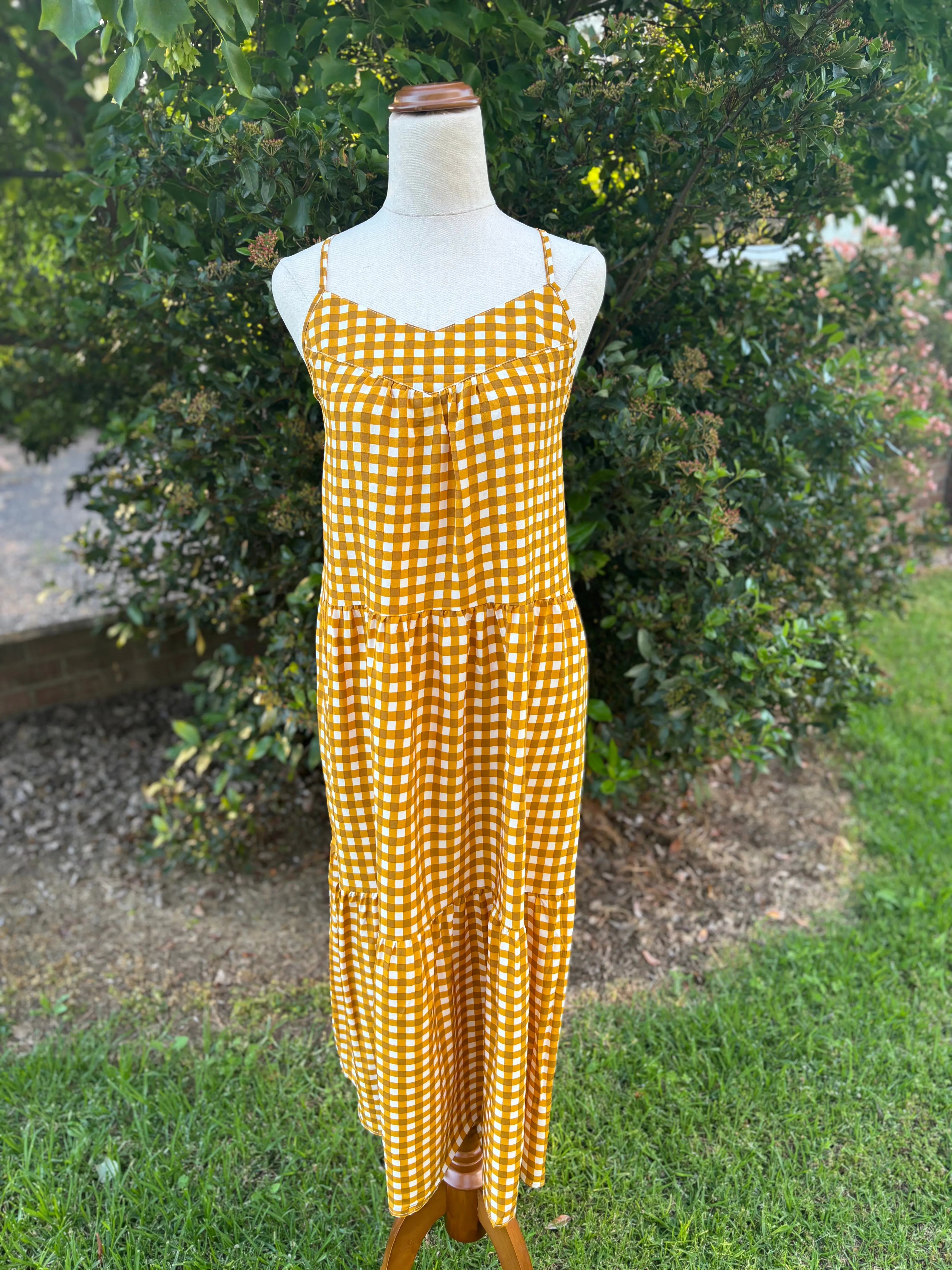 Sunshine Gingham Maxi Dress