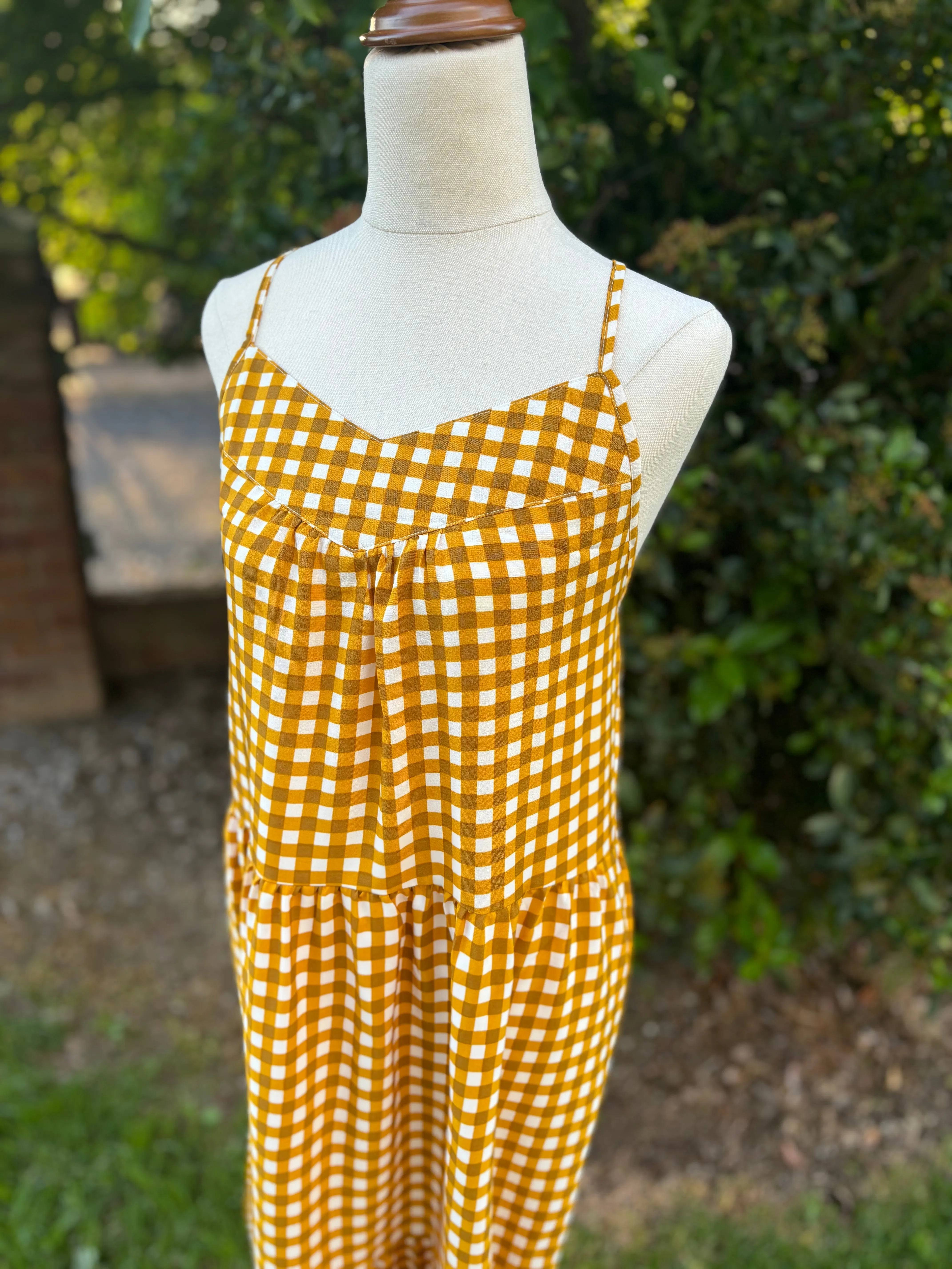Sunshine Gingham Maxi Dress