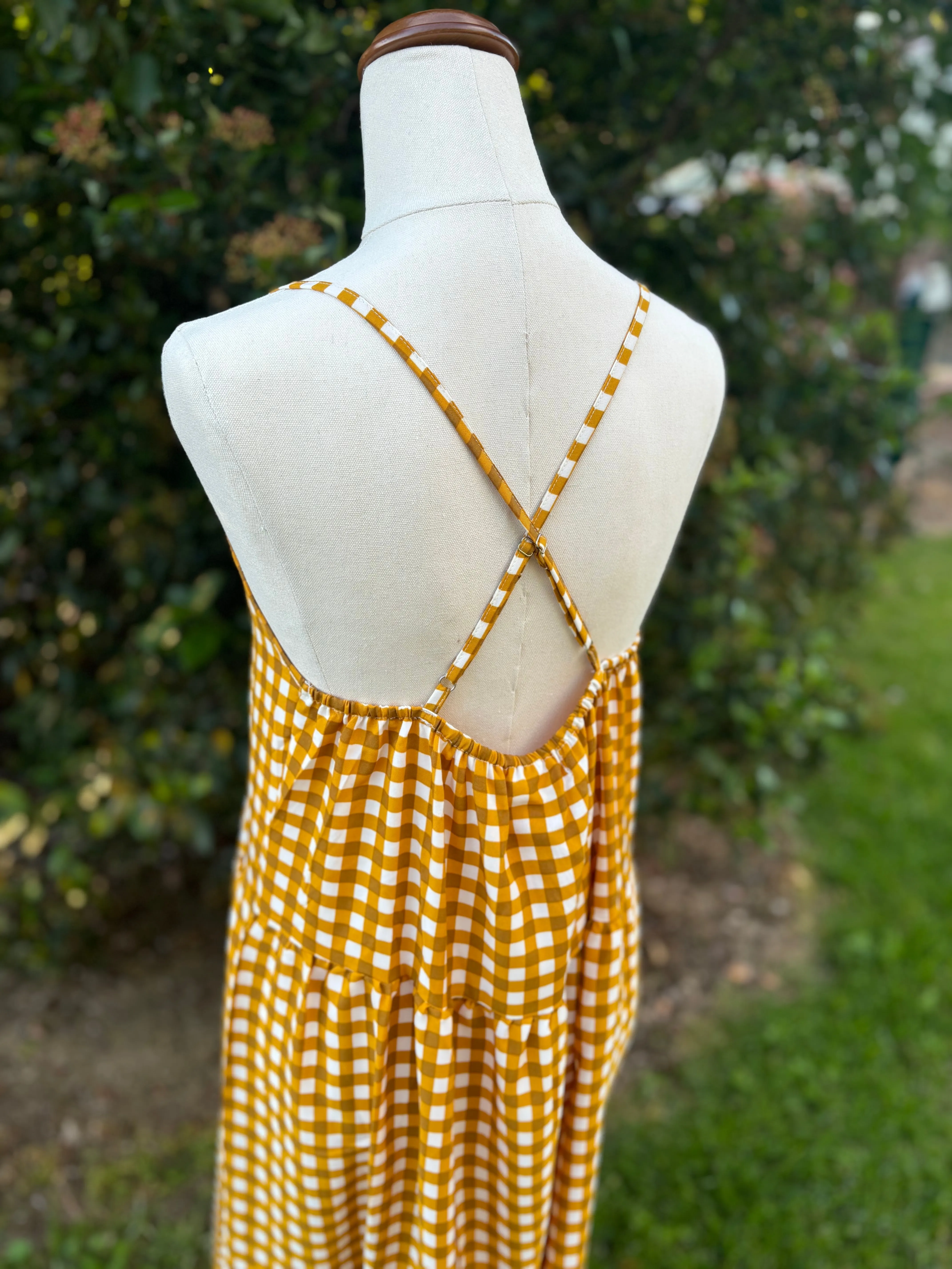 Sunshine Gingham Maxi Dress