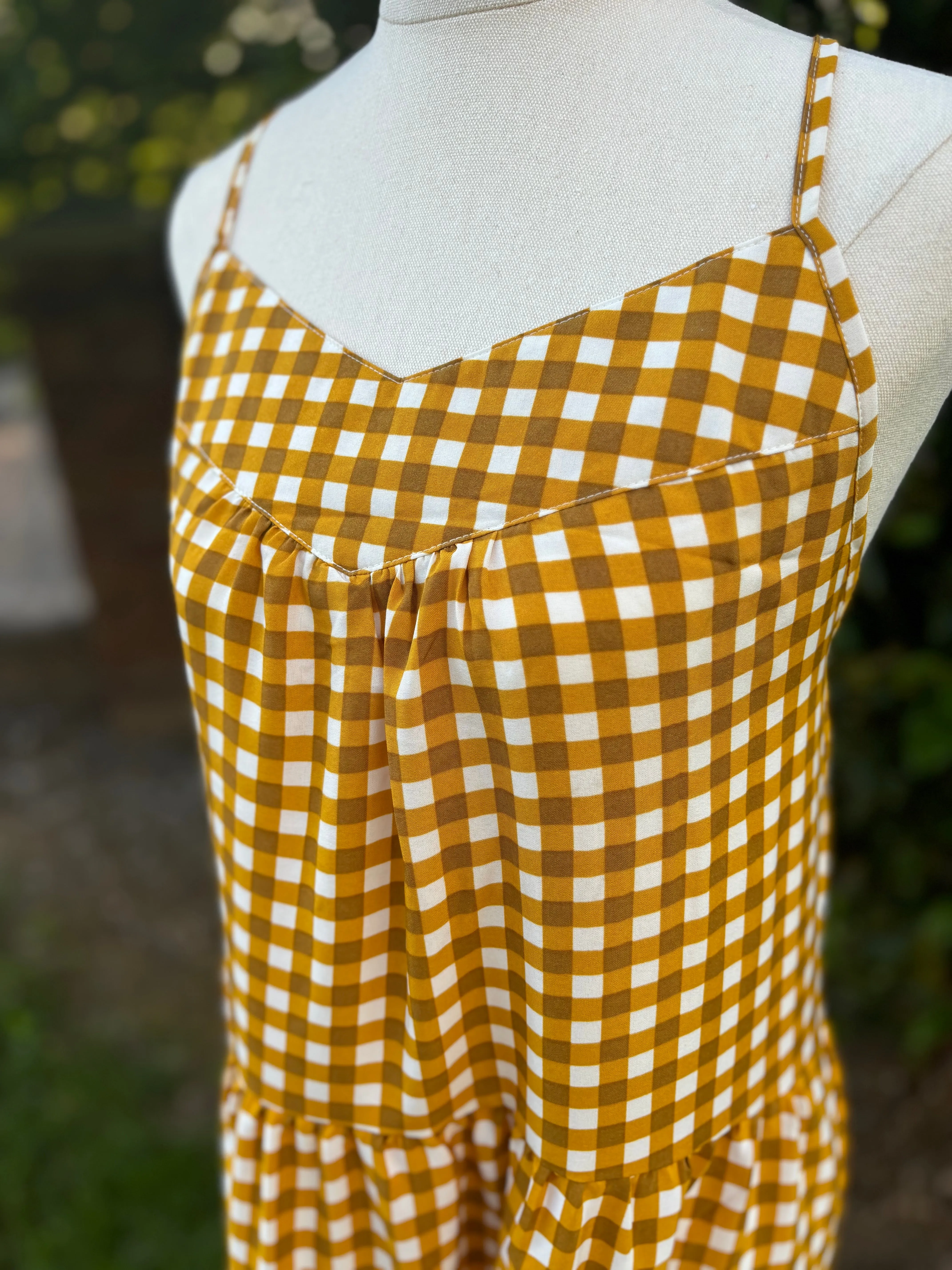 Sunshine Gingham Maxi Dress