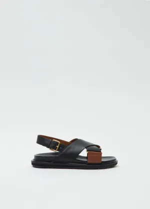 Two-tone Fussbett Sandals