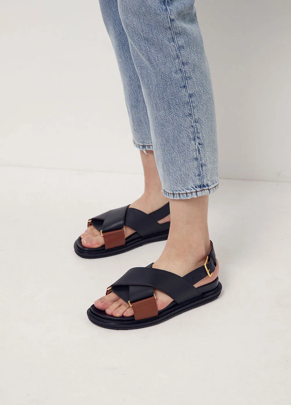 Two-tone Fussbett Sandals
